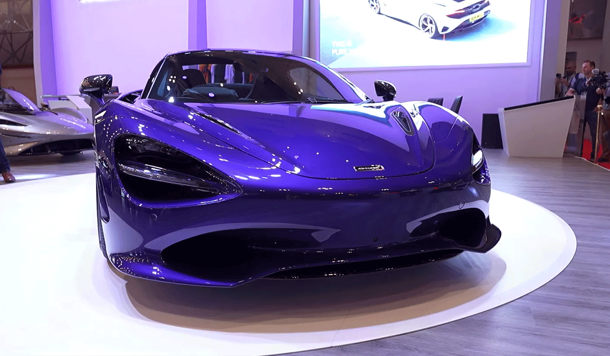 International motor show presenting futuristic cars innovative technology